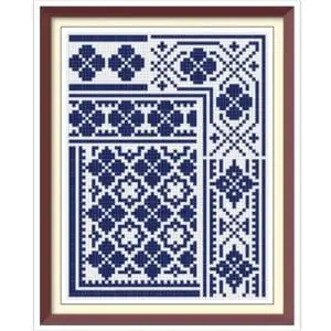 Borders Cross Stitch Pattern Antique Sampler