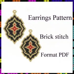 Earrings bead pattern Brick stitch pattern