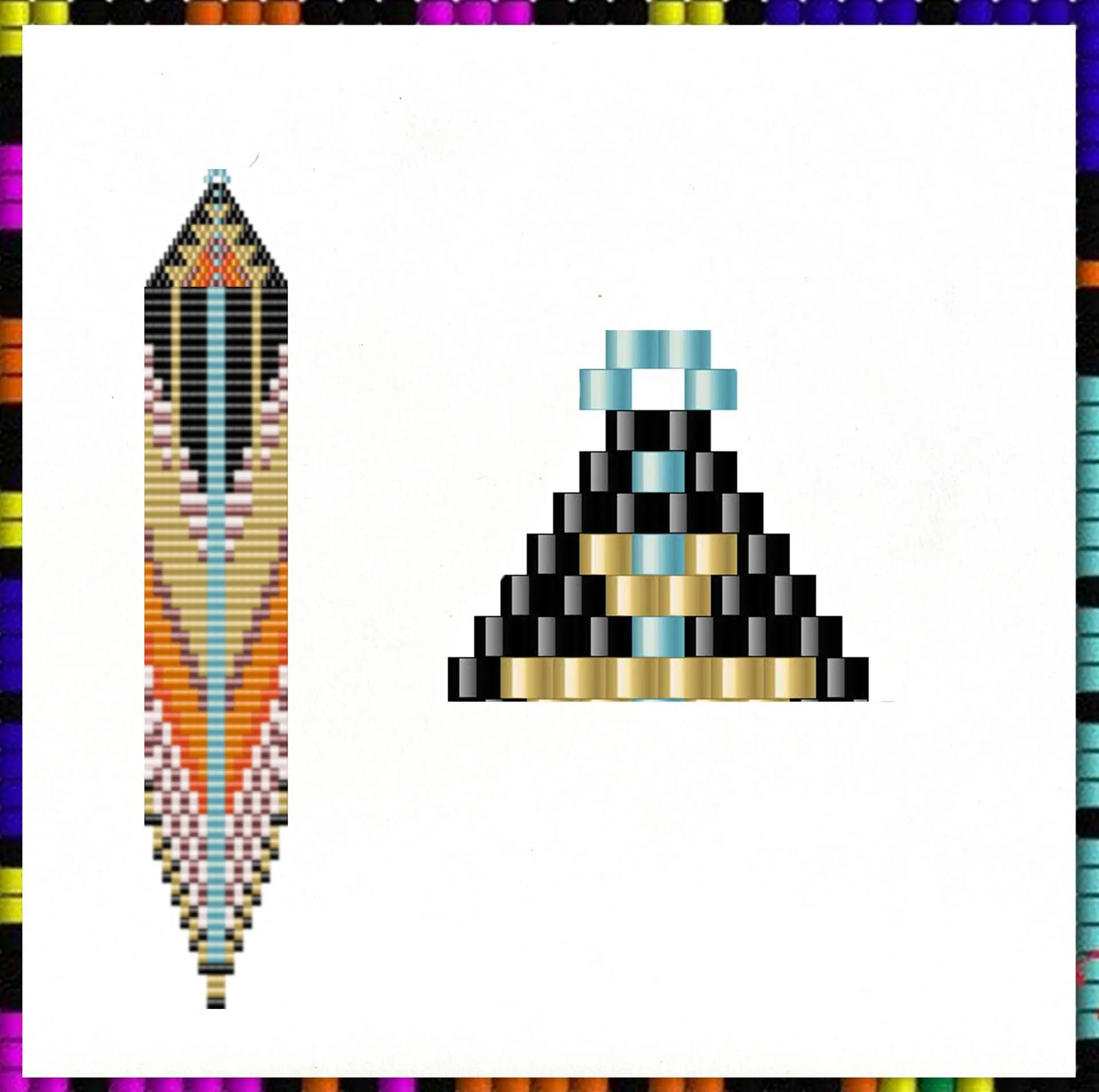 Beaded fringe earrings pattern Brick stitch pattern PDF file 2 Beaded fringe earrings pattern Brick stitch pattern