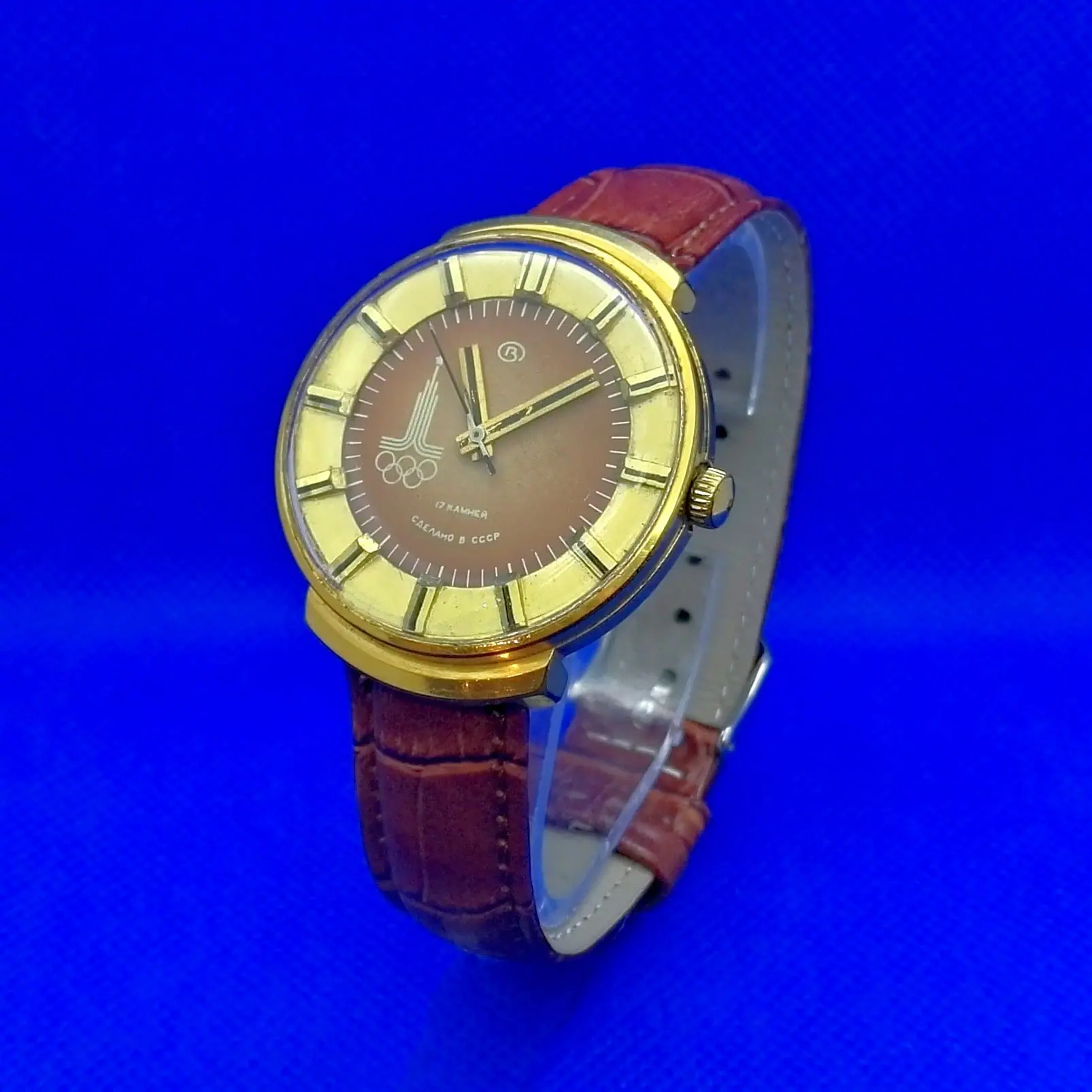 Gold Plated Vintage Soviet Wrist Watch East. Moscow Olympics 1980 7 Gold Plated Vintage Soviet Wrist Watch East. Moscow Olympics 1980 - Image 7