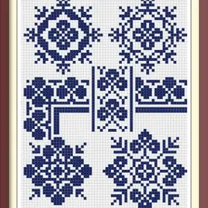 Borders Cross Stitch Pattern Antique Sampler