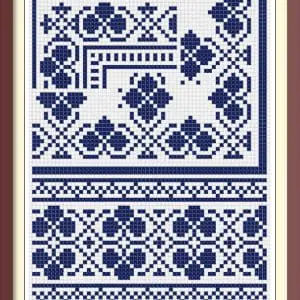 Borders Cross Stitch Pattern Antique Sampler