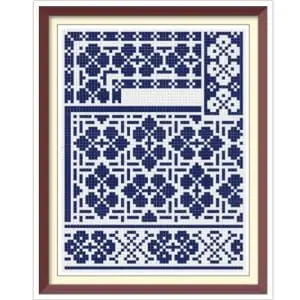 Borders Cross Stitch Pattern Antique Sampler