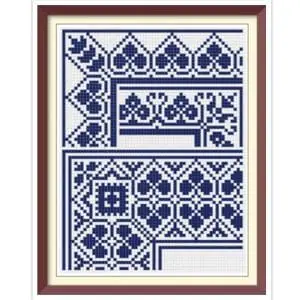 Borders Cross Stitch Pattern Antique Sampler