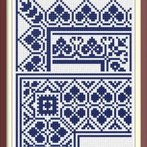 Borders Cross Stitch Pattern Antique Sampler