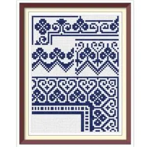 Borders Cross Stitch Pattern Antique Sampler