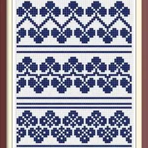Borders Cross Stitch Pattern Antique Sampler