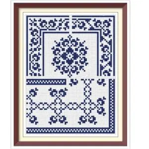 Borders Cross Stitch Pattern Antique Sampler