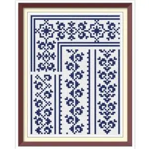Borders Cross Stitch Pattern Antique Sampler
