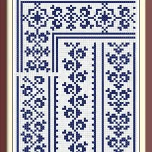Borders Cross Stitch Pattern Antique Sampler