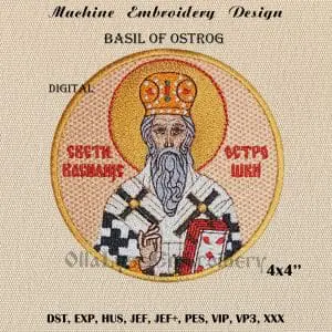 Basil of Ostrog embroidery design