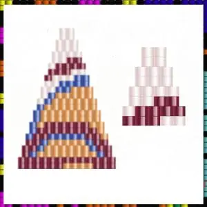 Beaded fringe earrings pattern Peyote stitch pattern PDF file