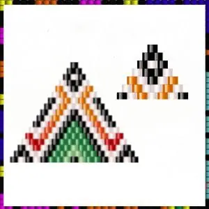 Beaded fringe earrings pattern Brick stitch pattern PDF file