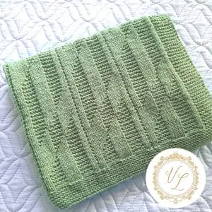 Step-by-Step Knitting Pattern Baby Blanket | v120