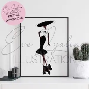 DIGITAL DOWNLOAD Chic (Printable Fashion Illustration)