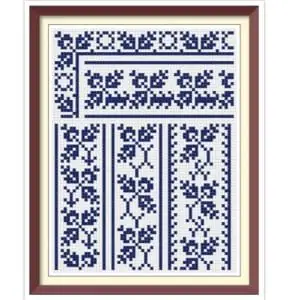 Borders Cross Stitch Pattern Antique Sampler