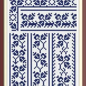 Borders Cross Stitch Pattern Antique Sampler