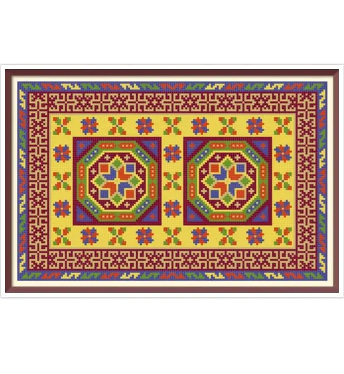 DollHouse Carpet Cross Stitch Pattern Miniature for Needlepoint 1 DollHouse Carpet Cross Stitch Pattern Miniature for Needlepoint