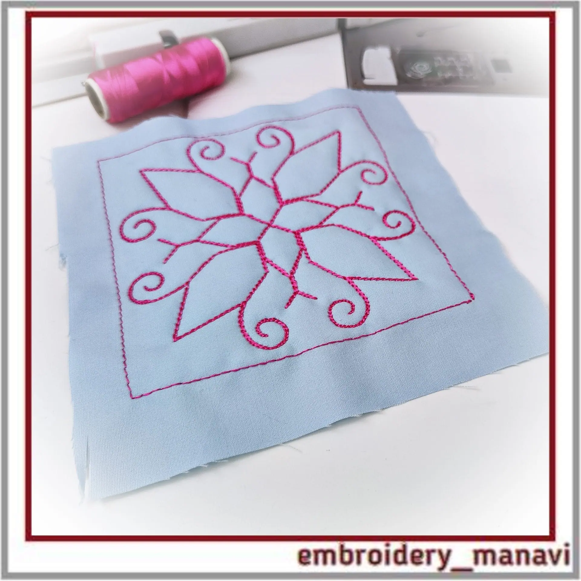 Quilt Block 37 Quilting with floral plant patterns 6 Quilt Block 37 Quilting with floral plant patterns - Image 6