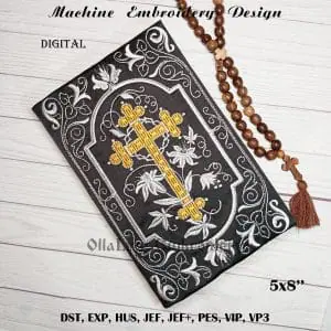 Bible cover machine embroidery design