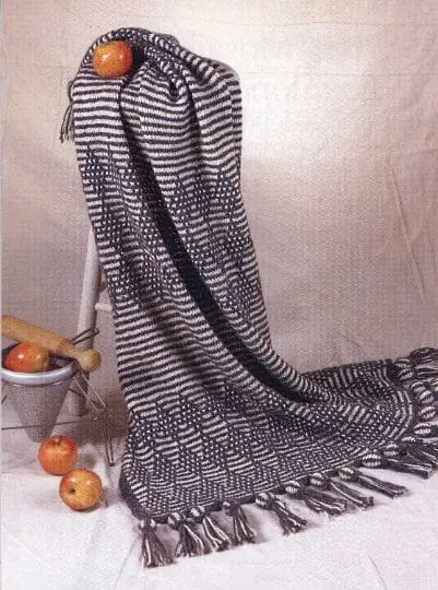 Vintage Knitting Pattern Mosaic Diamonds Afghan