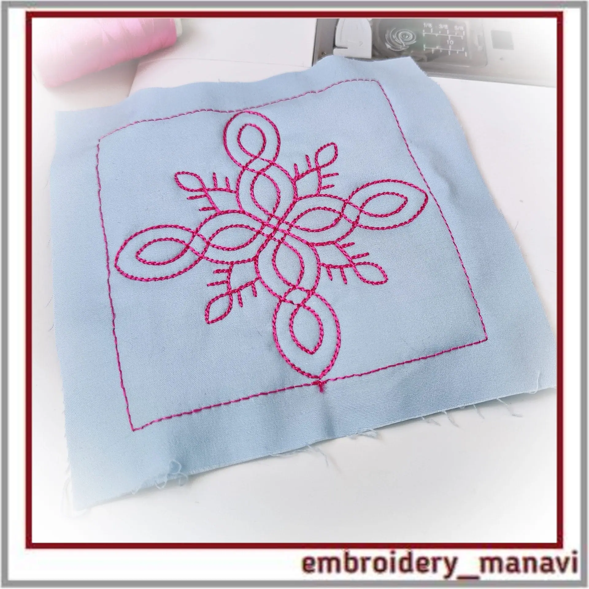 Quilt Block 38 Quilting with floral plant patterns Embroidery 6 Quilt Block 38 Quilting with floral plant patterns Embroidery - Image 6