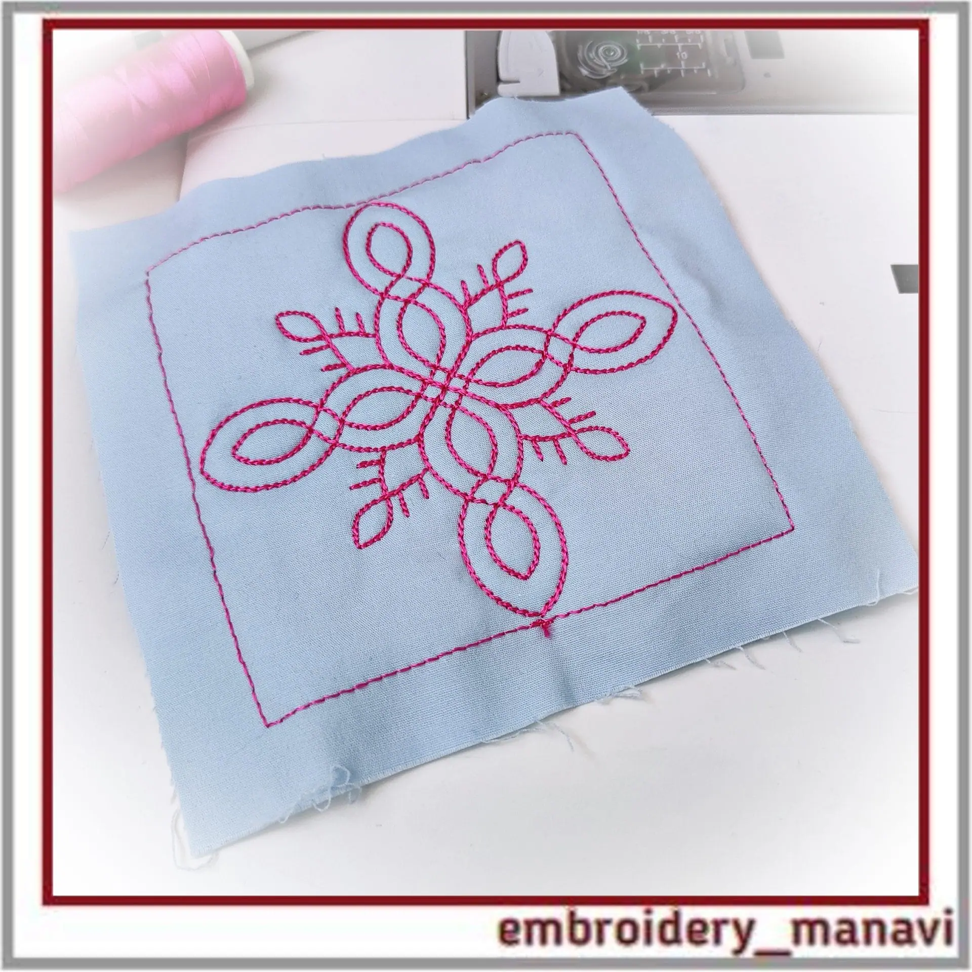 Quilt Block 38 Quilting with floral plant patterns Embroidery 4 Quilt Block 38 Quilting with floral plant patterns Embroidery - Image 4