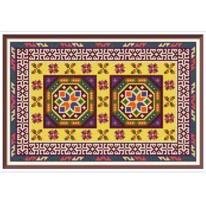 DollHouse Carpet Cross Stitch Pattern Miniature for Needlepoint