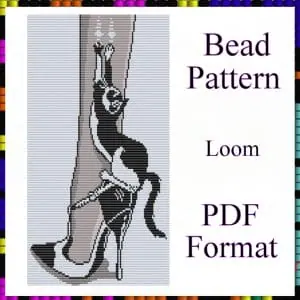 Loom pattern Lady and Cat Tapestry bead pattern PDF file