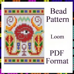 Loom pattern Eye of Horus Tapestry bead pattern PDF file