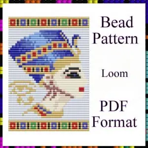 Loom pattern Queen Nefertiti Tapestry bead pattern PDF file