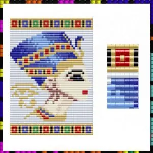Loom pattern Queen Nefertiti Tapestry bead pattern PDF file