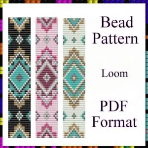 Bead bracelet pattern Loom stitch PDF file Set patterns