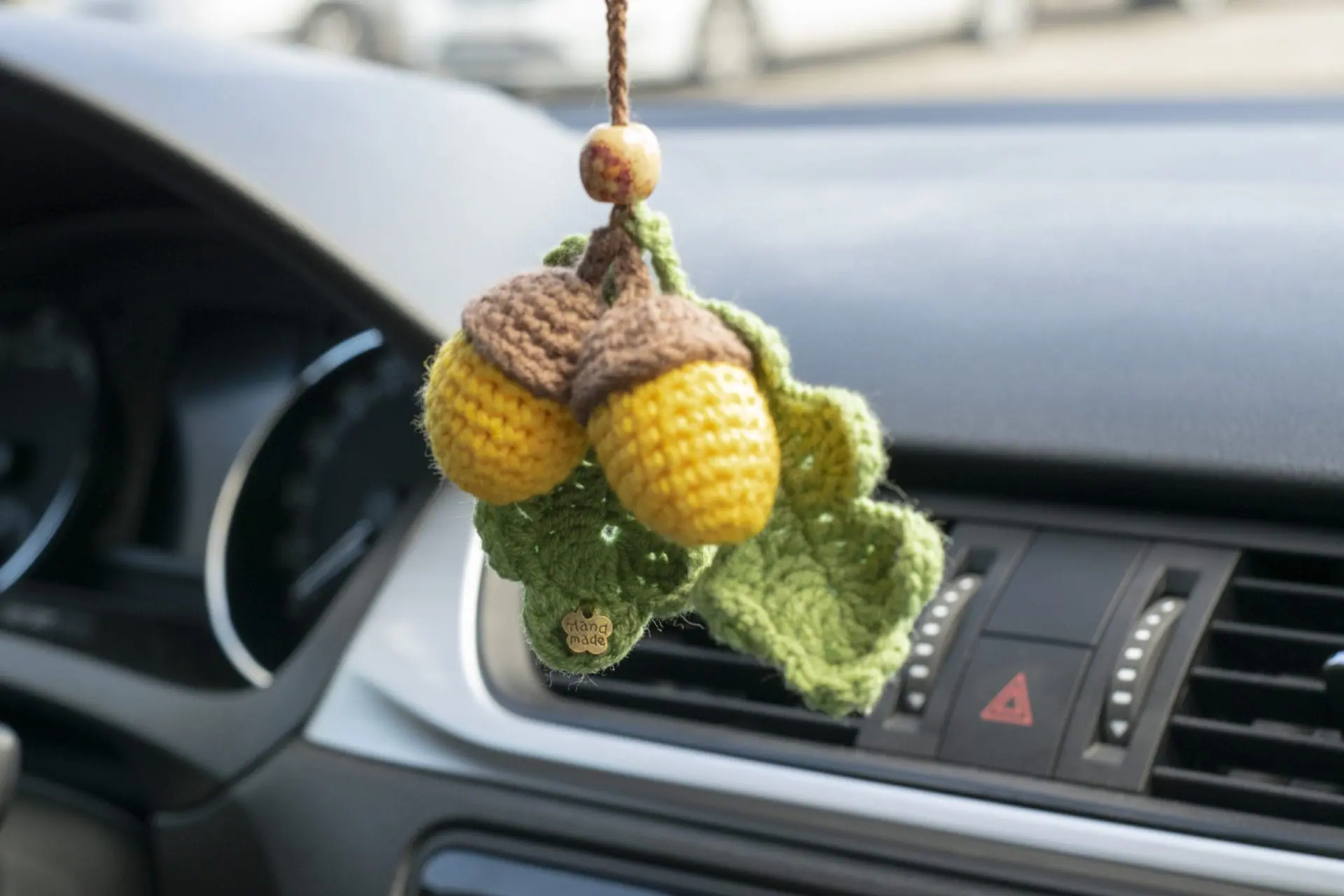 thumbnail image 2 of Car Hanging Handmade Crochet Daisy - 16.5-inch Rear View Mirror Charm Decor Crochet Car Hanging 2 of 12
