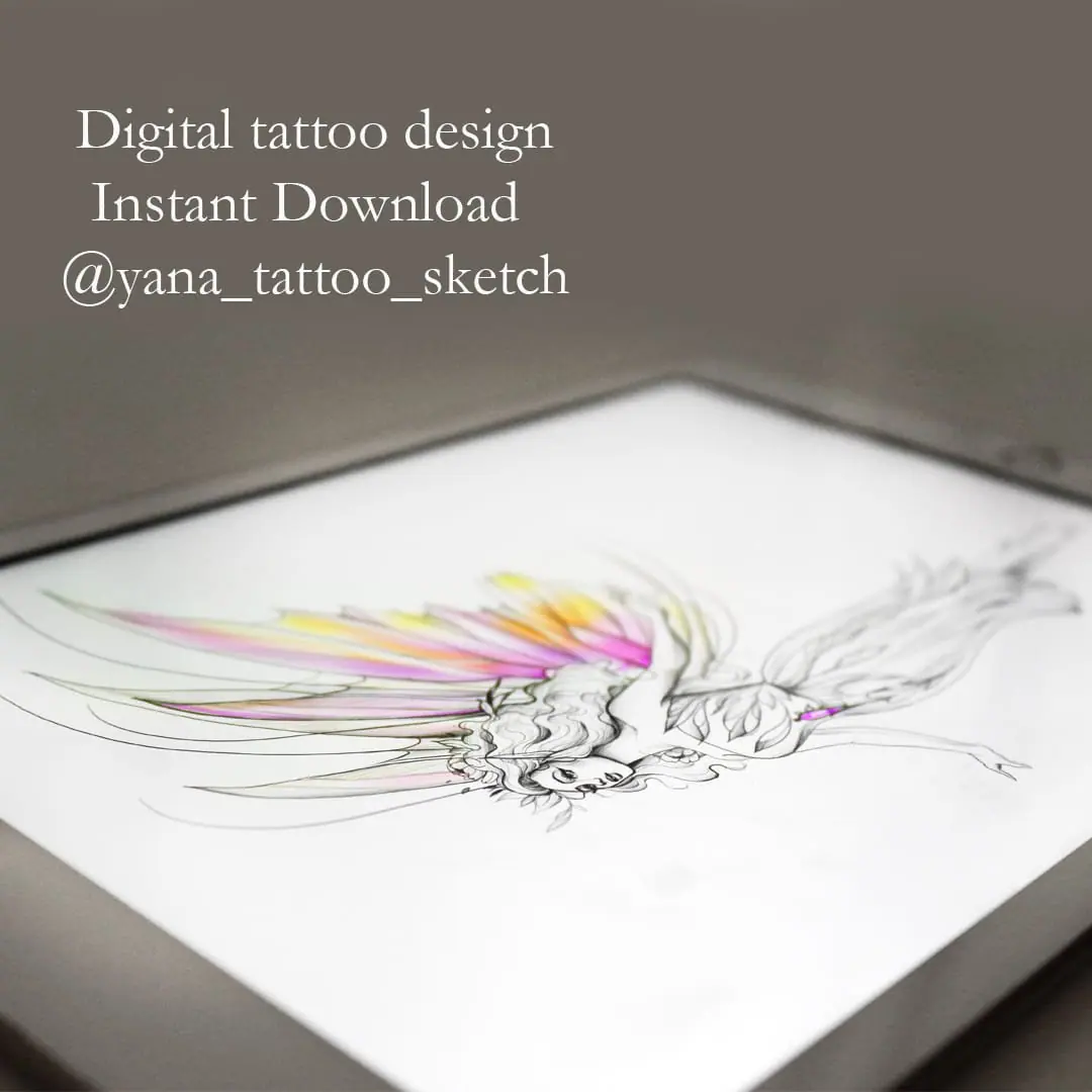 Fairy Tattoo Design Fairy Tattoo Idea Drawing Sketch