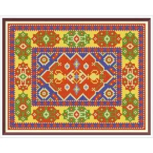 Rug for a Dolls Cross Stitch Pattern Miniature for Needlepoint