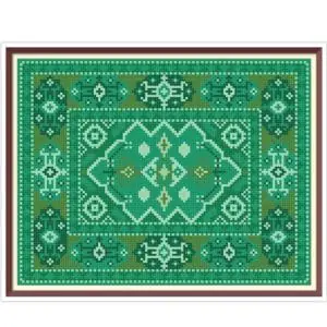 Rug for a Dolls Cross Stitch Pattern Miniature for Needlepoint