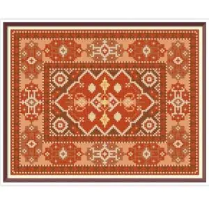 Rug for a Dolls Cross Stitch Pattern Miniature for Needlepoint