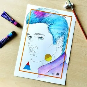 Elvis Presley acrylic painting modern Wall Decor original art