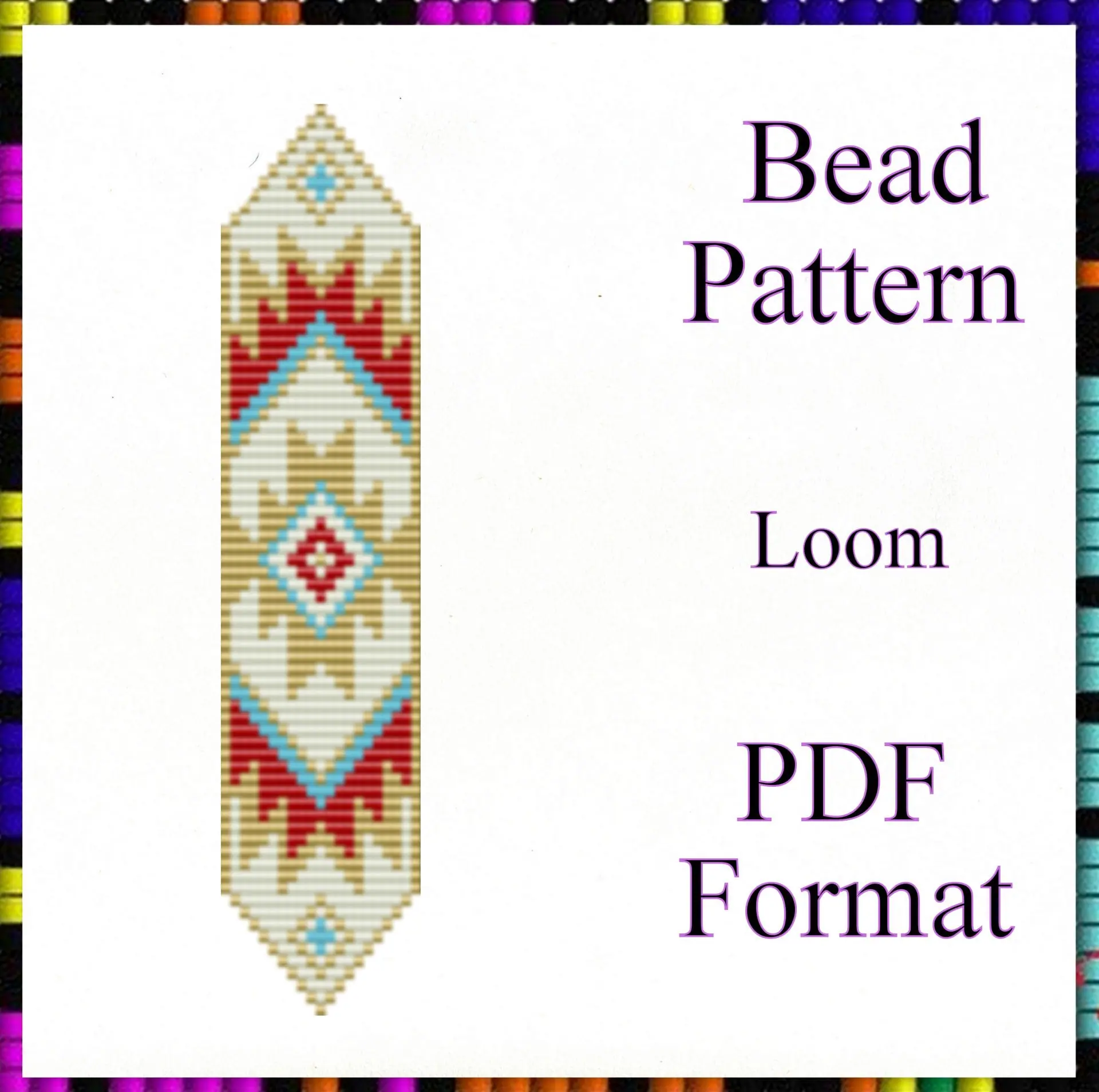 Loom Bead bracelet pattern Geometric pattern PDF file Bead graph 1 Loom Bead bracelet pattern Geometric pattern PDF file Bead graph