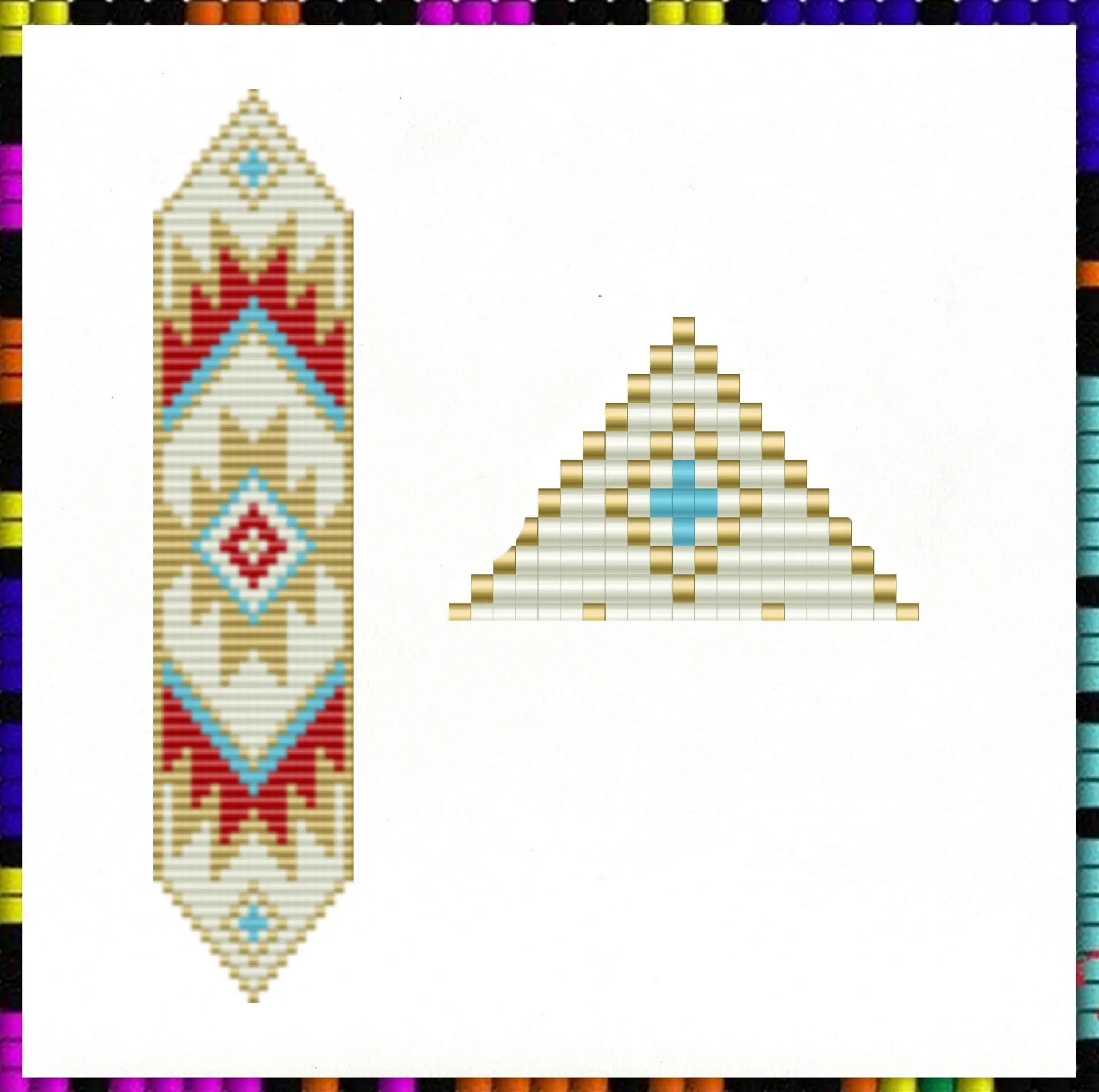 Loom Bead bracelet pattern Geometric pattern PDF file Bead graph 2 Loom Bead bracelet pattern Geometric pattern PDF file Bead graph