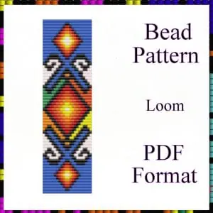 Loom stitch Beaded bracelet pattern Bead graph PDF file