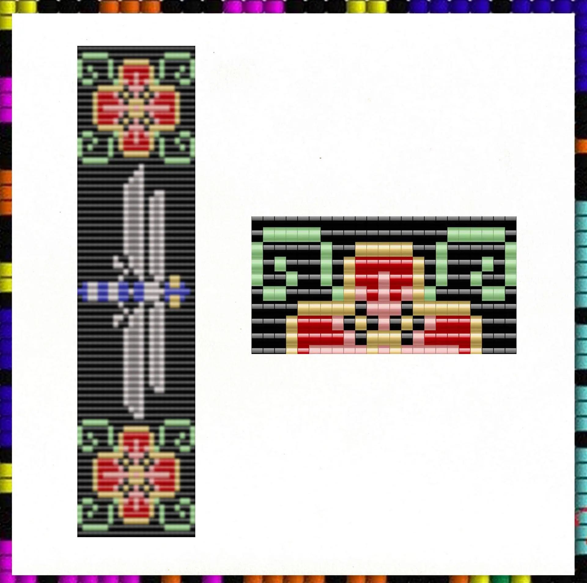 Loom stitch Bead bracelet pattern Dragonfly PDF file loom-stitch-bead-bracelet-pattern-dragonfly-pdf-file