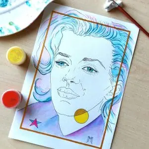 Marilyn Monroe acrylic painting modern Wall Decor original art