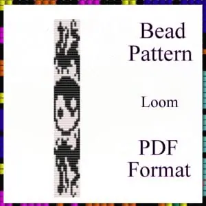 Loom stitch pattern Beaded bracelet Yin Yang PDF file
