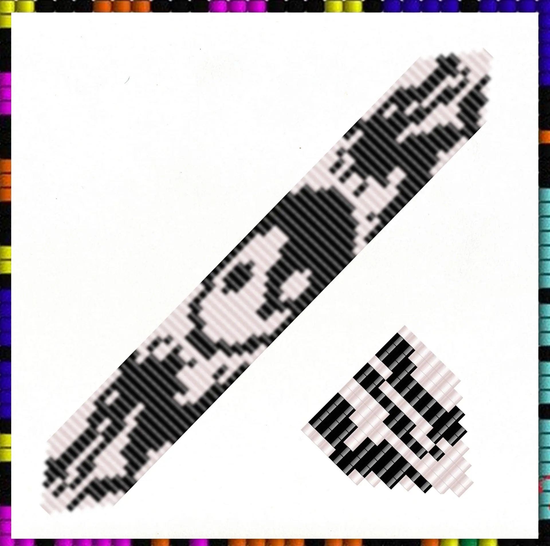 Loom stitch pattern Beaded bracelet Yin Yang PDF file 3 Loom stitch pattern Beaded bracelet Yin Yang PDF file