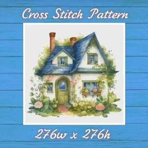 House Village Cross Stitch Pattern Vintage Counted 691 276