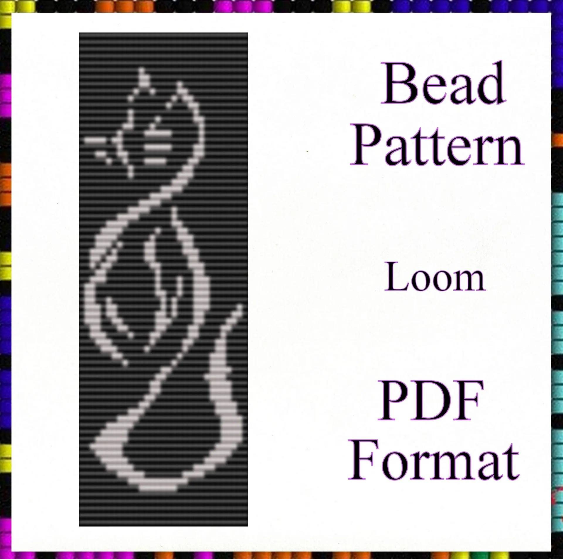 Loom stitch pattern Beaded bracelet Cat PDF file Set patterns 2 Loom stitch pattern Beaded bracelet Cat PDF file Set patterns