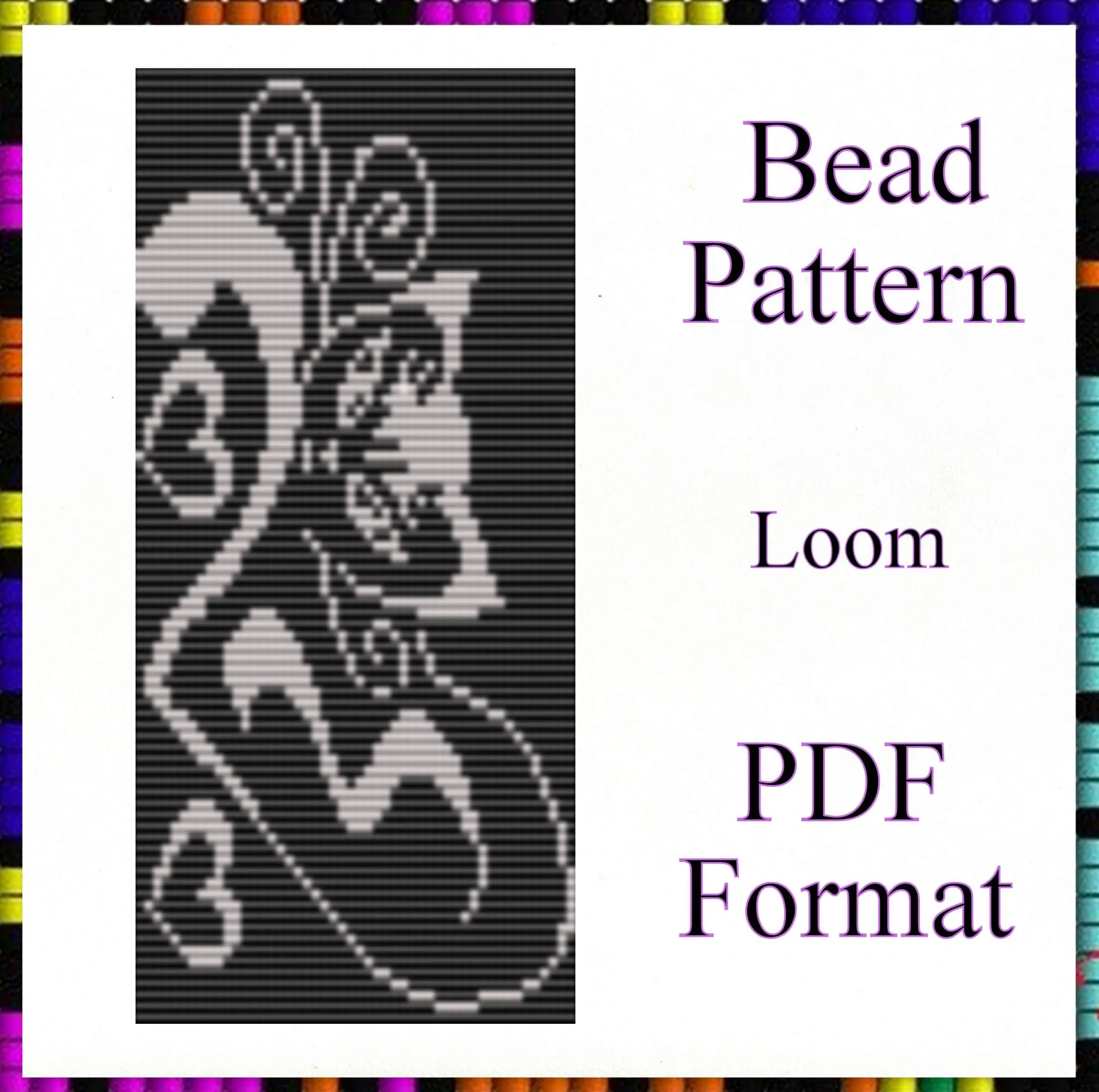Loom stitch pattern Beaded bracelet Cat PDF file Set patterns 3 Loom stitch pattern Beaded bracelet Cat PDF file Set patterns