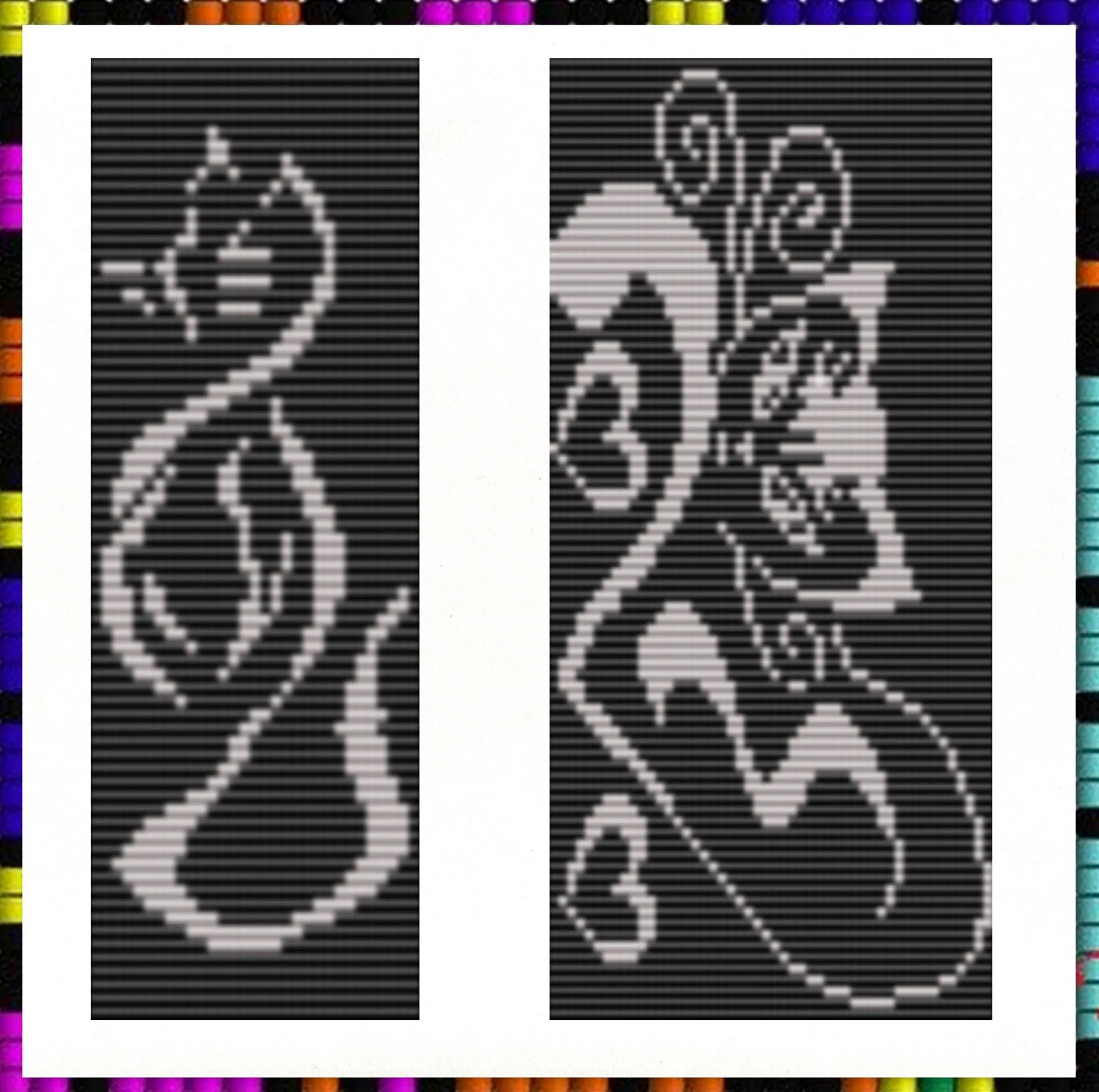 Loom stitch pattern Beaded bracelet Cat PDF file Set patterns 4 Loom stitch pattern Beaded bracelet Cat PDF file Set patterns
